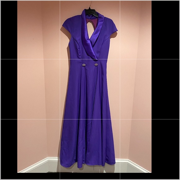 Vintage 90s purple gown - Picture 2 of 5